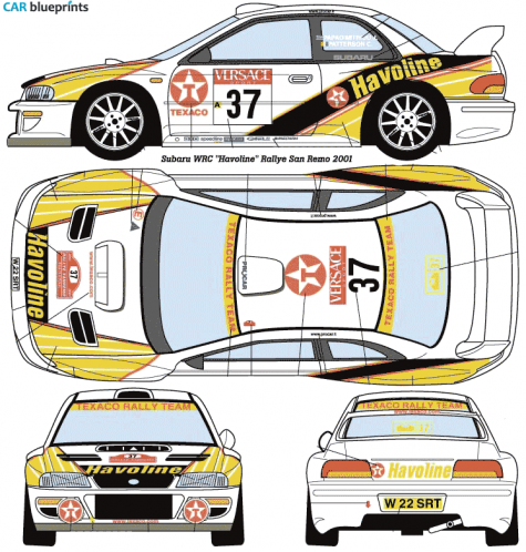 1999 Subaru Impreza WRC Coupe blueprint