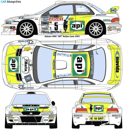 1999 Subaru Impreza WRC Coupe blueprint