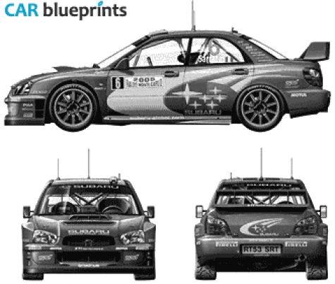 2005 Subaru Impreza WRC Monte Carlo Sedan blueprint