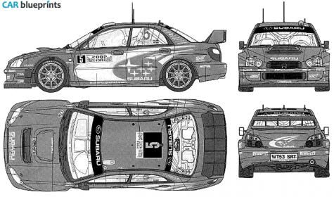 2005 Subaru Impreza WRX Monte Carlo Sedan blueprint