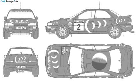 1993 Subaru Impreza WRX Sedan blueprint