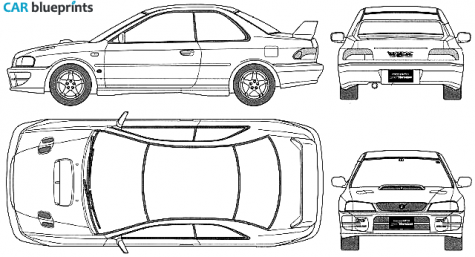 1996 Subaru Impreza WRX 2-door Coupe blueprint