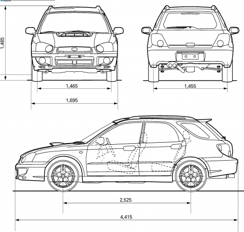 2000 Subaru Impreza WRX Wagon blueprint