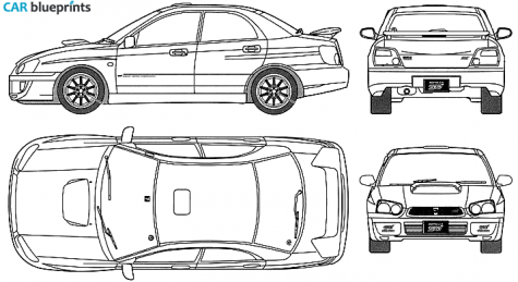 2003 Subaru Impreza WRX STI Sedan blueprint