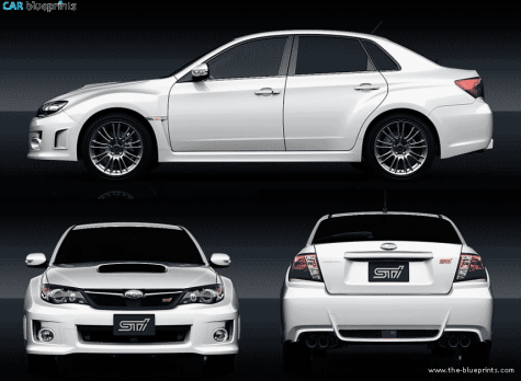 Subaru Impreza WRX STi Sedan blueprint