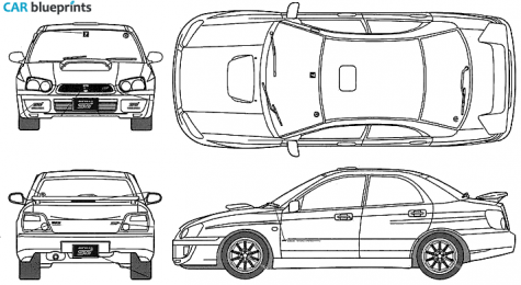 2007 Subaru Impreza WRX STi Spec C Sedan blueprint