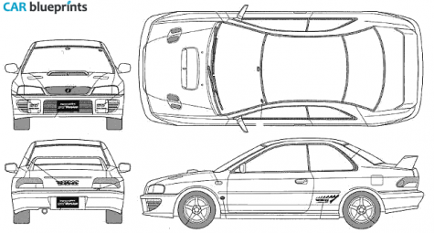 2003 Subaru Impreza WRX STI Sedan blueprint