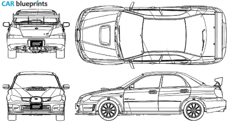 2005 Subaru Impreza WRX STi Sedan blueprint