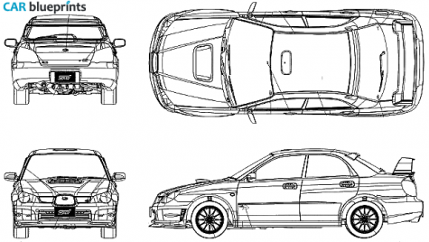 2006 Subaru Impreza WRX STi Typera Sedan blueprint