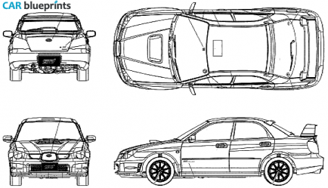 2007 Subaru Impreza WRX STi Spec C Sedan blueprint