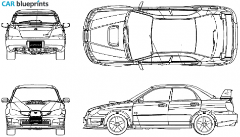 2004 Subaru Impreza WRX WR Limited Sedan blueprint