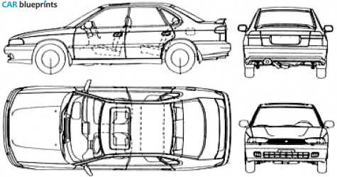 1994 Subaru Legacy Sedan blueprint