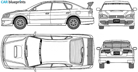 2001 Subaru Legacy B4 Sedan blueprint