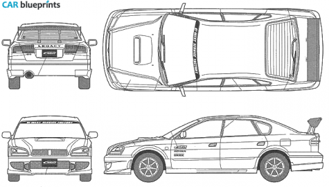 2003 Subaru Legacy B4 C West Sedan blueprint