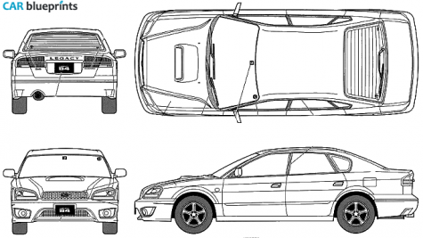 2003 Subaru Legacy B4 RSK Sedan blueprint