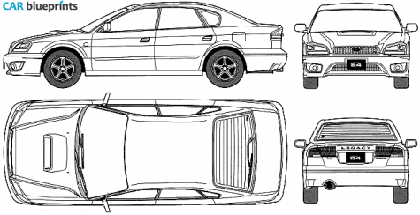 2001 Subaru Legacy B4 RSK Sedan blueprint