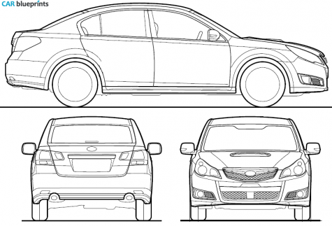 2009 Subaru Legacy B4/S4 Sedan blueprint