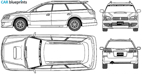 2002 Subaru Legacy B4 Touring Wagon blueprint