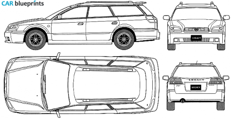 2001 Subaru Legacy B4 Touring TS Wagon blueprint