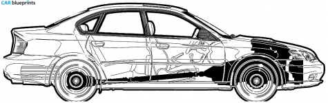 2005 Subaru Legacy GT Limited Sedan blueprint