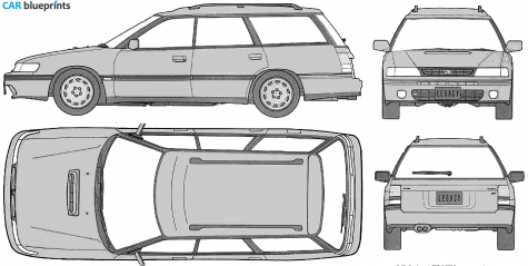 1991 Subaru Legacy Touring GT Wagon blueprint