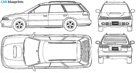 1999 Subaru Legacy Touring GT Wagon blueprint