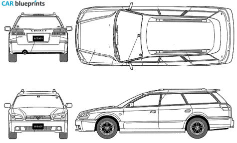 2003 Subaru Legacy Touring TS Type R Wagon blueprint