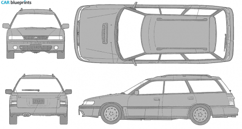 1989 Subaru Legacy Touring Wagon blueprint