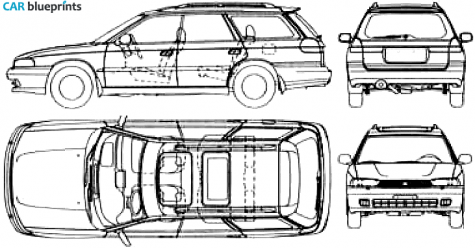 1994 Subaru Legacy Wagon blueprint