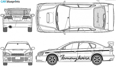 2003 Subaru Legacy B4 Tommy Kaira Sedan blueprint