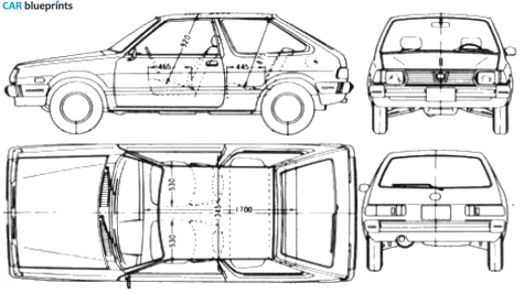 1981 Subaru Leone 3-door Hatchback blueprint