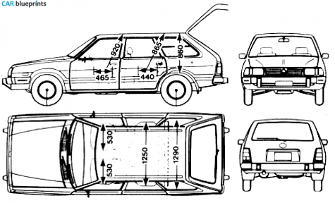 1981 Subaru Leone Wagon blueprint