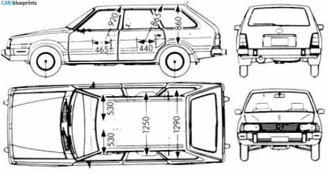 1983 Subaru Leone Wagon blueprint