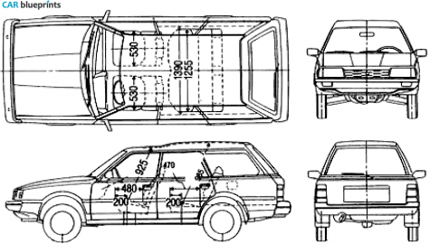 1986 Subaru Leone Wagon blueprint