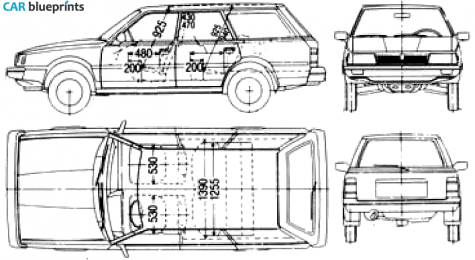 1988 Subaru Leone Wagon blueprint