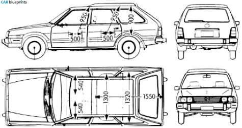 1983 Subaru Leone Wagon blueprint