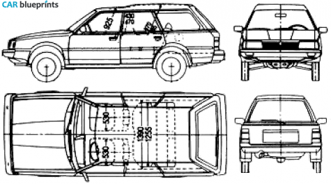 1988 Subaru Leone Wagon blueprint