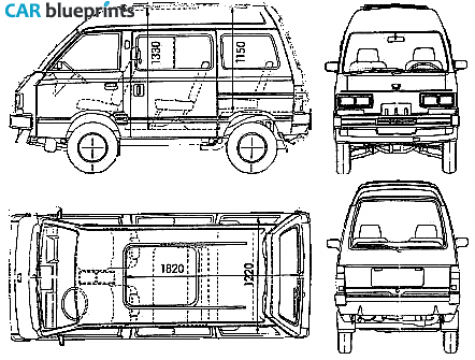 1985 Subaru Libero Minivan blueprint