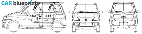 2005 Subaru Pleo Hatchback blueprint