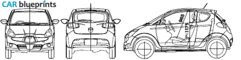 2005 Subaru R1 Hatchback blueprint