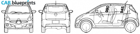 2005 Subaru R2 Sedan blueprint