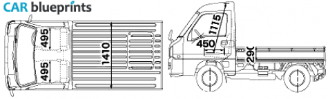 2005 Subaru Sambar Truck blueprint