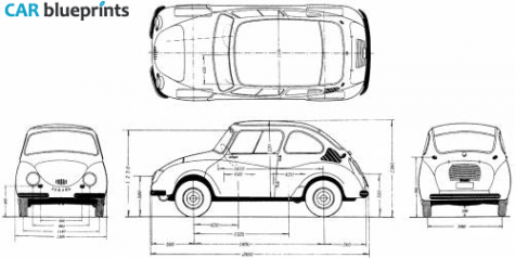 1958 Subaru 360 Coupe blueprint