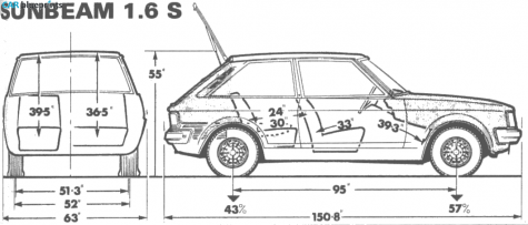 1976 Sunbeam Sunbeam 16S Hatchback blueprint