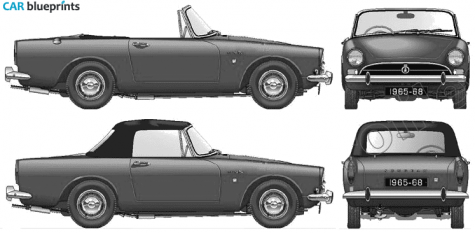 1967 Sunbeam Alpine Series V Cabriolet blueprint