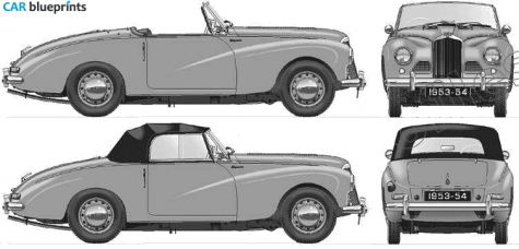 1953 Sunbeam Alpine Sports Cabriolet blueprint