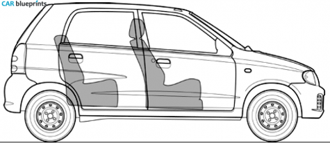 2000 Suzuki Alto Hatchback blueprint