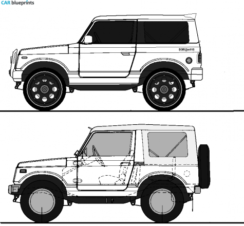 1982 Suzuki SJ-410 Deffan 115 SUV blueprint