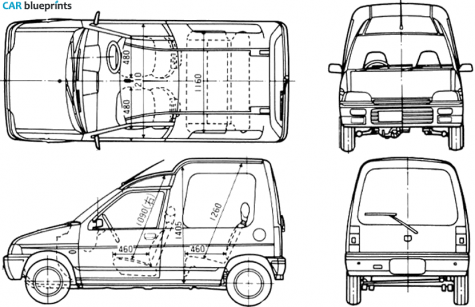 2000 Suzuki Alto Hustle Microvan blueprint