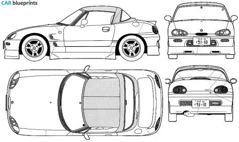 2000 Suzuki Cappuccino Coupe blueprint